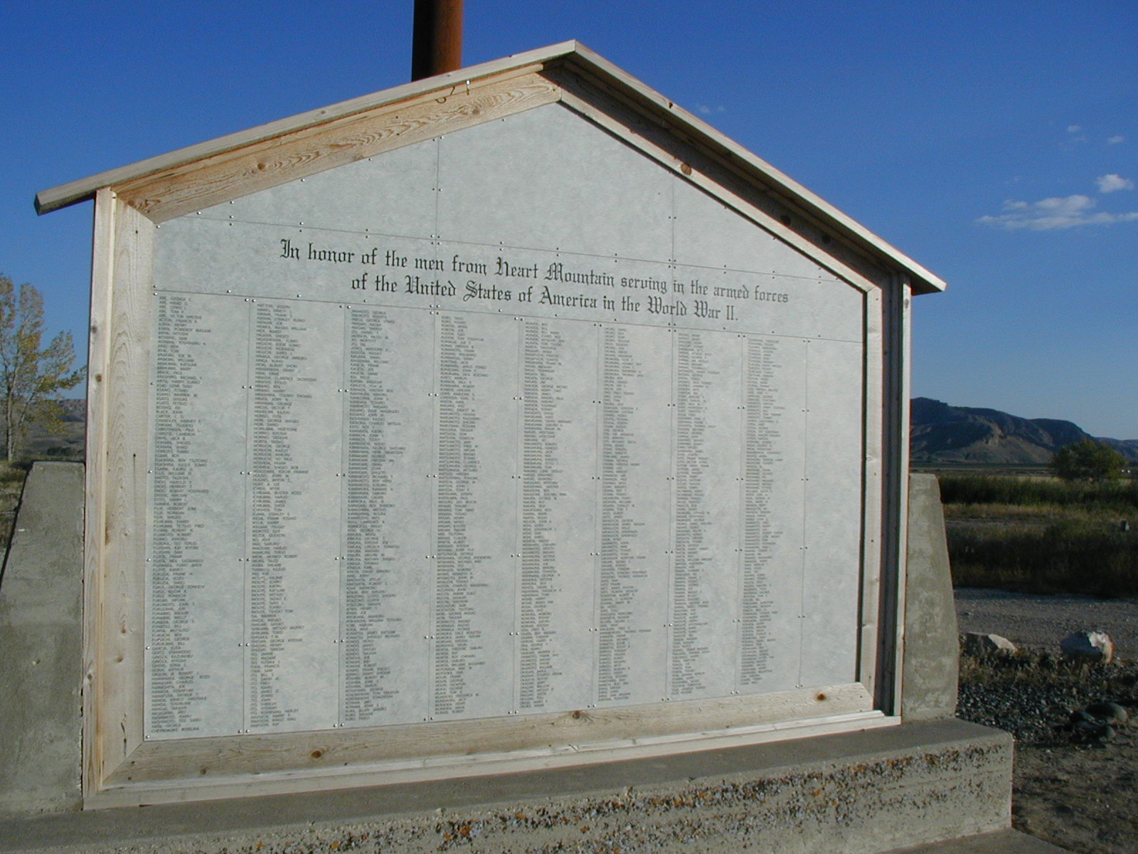 Memorial at Heart Mountain